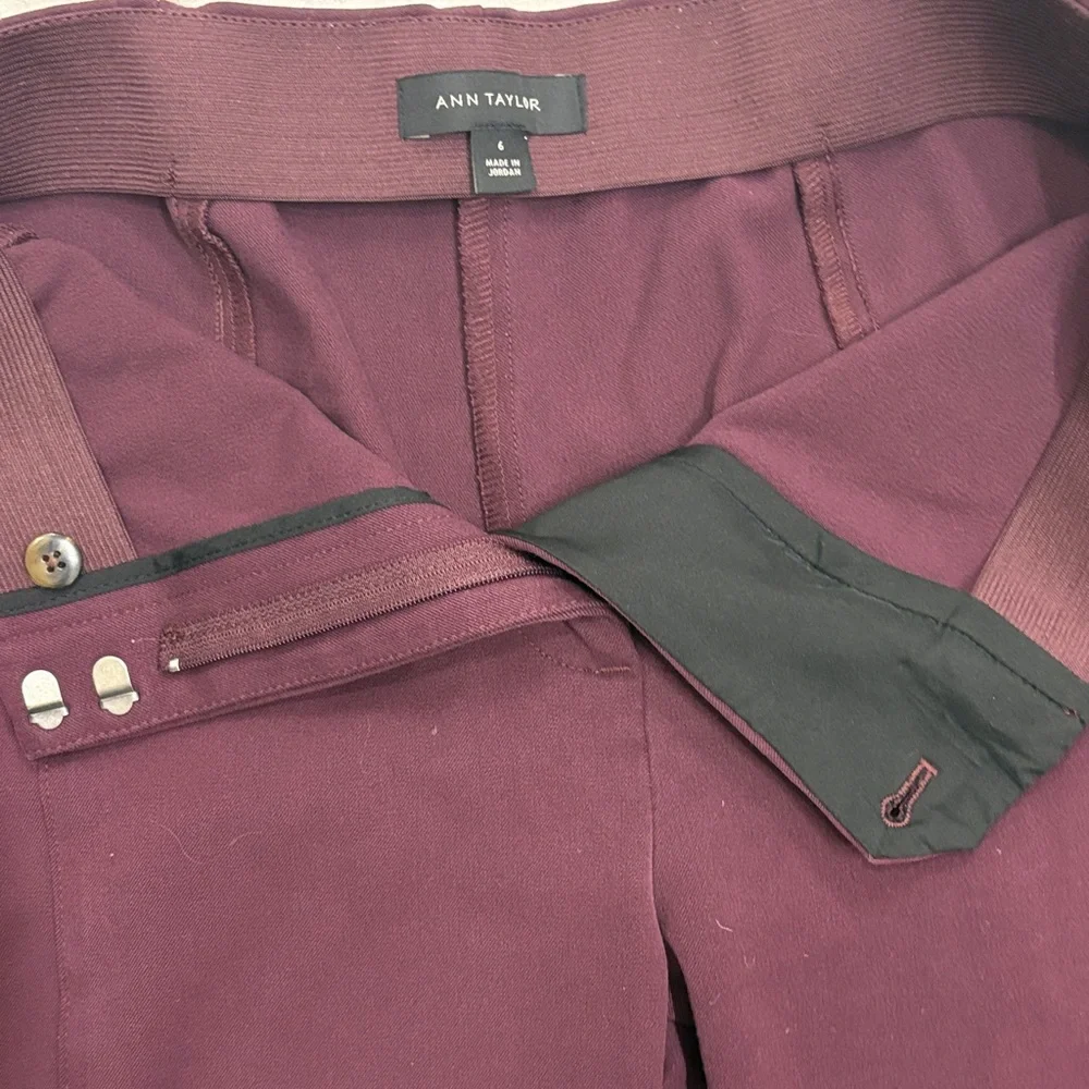 Ann Taylor women’s Deep Burgundy Dress Pants - Picture 2 of 8